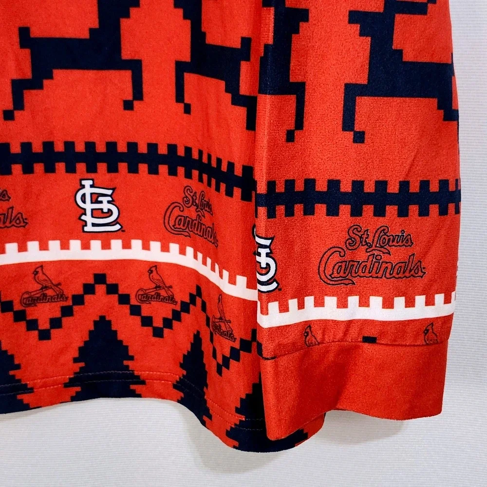 St Louis Cardinals Wordmark Pajama Top Adult Large Red Soft Festive MLB Baseball